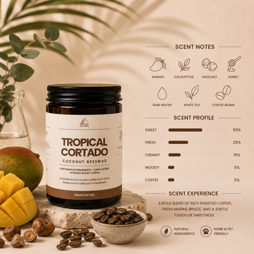 Tropical Cortado Coconut Beeswax Candle