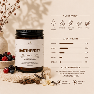 Earthberry Coconut Beeswax Candle