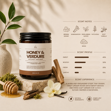 Honey & Verdure Coconut Beeswax Candle