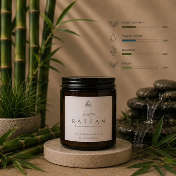 Rattan Coconut Beeswax Candle